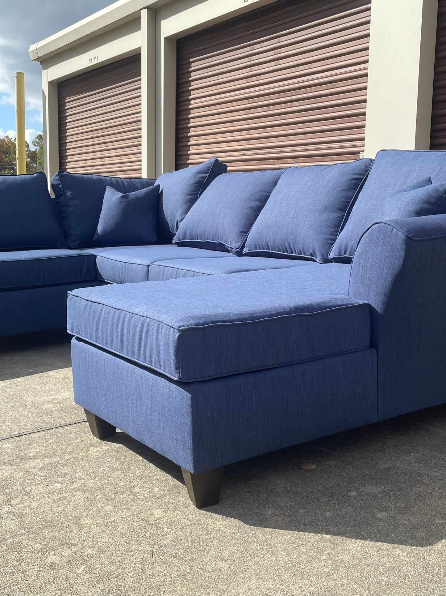 Brand New Blue U-Shaped Sectional 🛋️