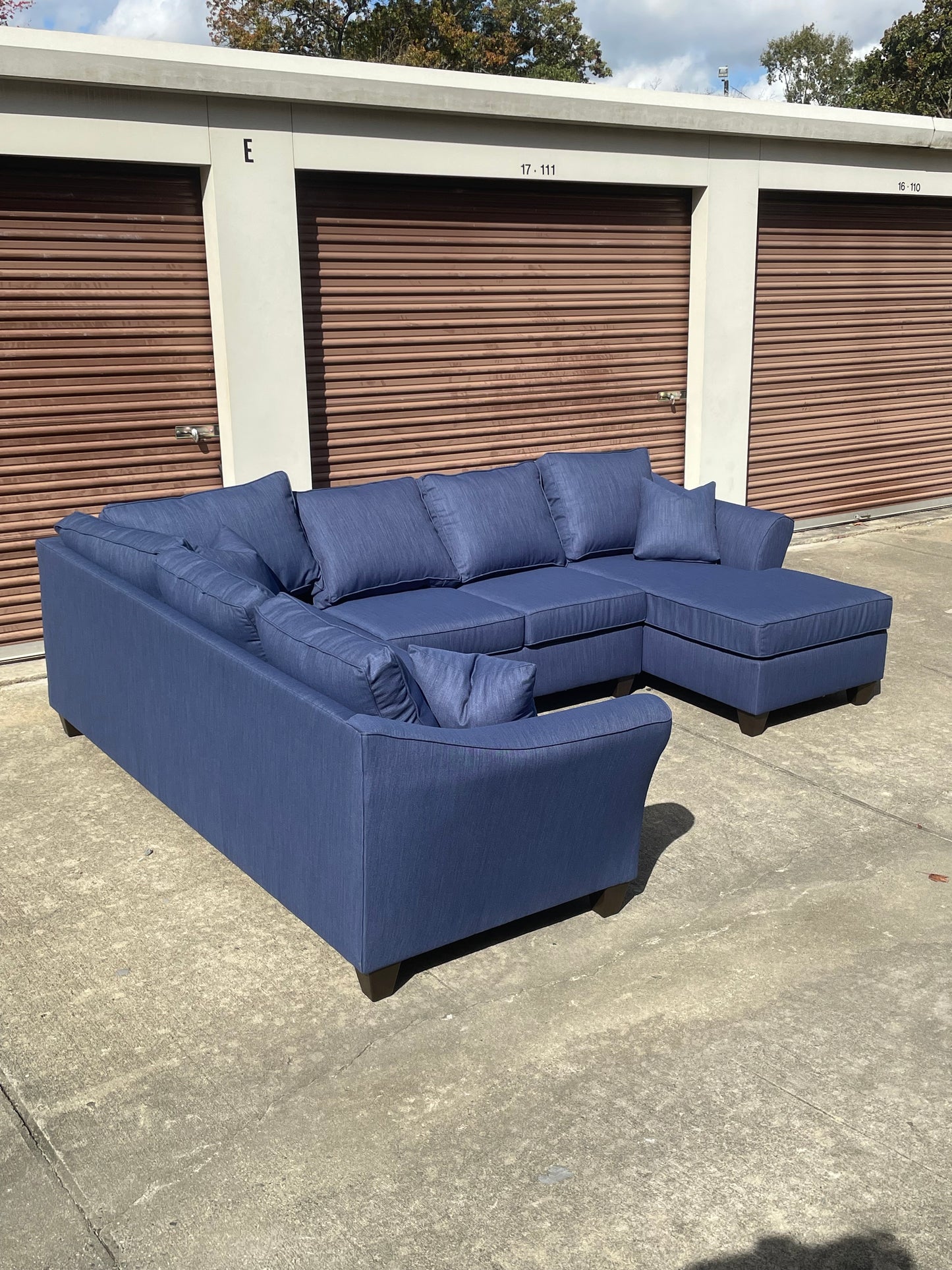 Brand New Blue U-Shaped Sectional 🛋️