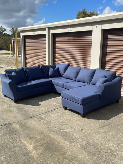 Brand New Blue U-Shaped Sectional 🛋️